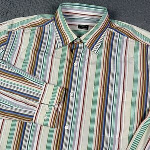 Solemare Maus & Hoffman Shirt Mens L Rainbow Multicolor Striped Cotton Italy